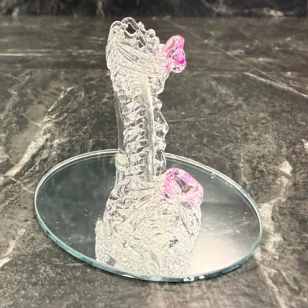 Spun Glass Miniature High Heel Shoe Figurine - Picture 3 of 16
